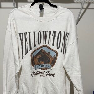 Sweet Claire White Yellowstone Graphic Sweatshirt